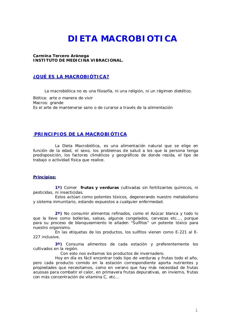 Que es la macrobiótica Que es la macrobiótica